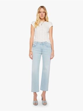 Mother Jeans Mid Rise Rambler Ankle Wide Leg Balls In Your Court Size 31